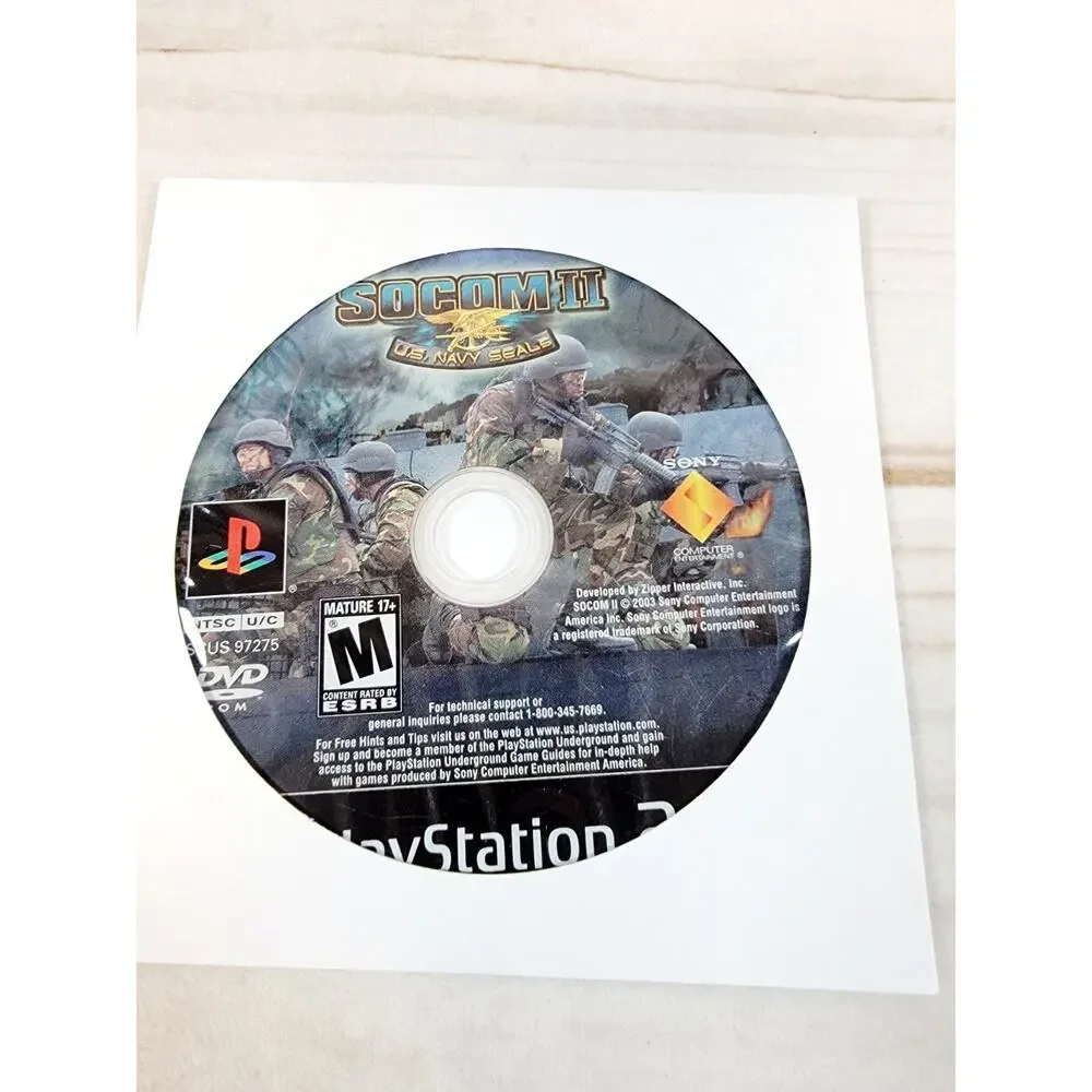 Lot of 3 PS2 Games Syphon Filter Socom II Cabelas Big Game Sony PlayStation 2